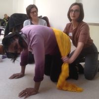 Rebozo technique on a KG Hypnobirthing Course