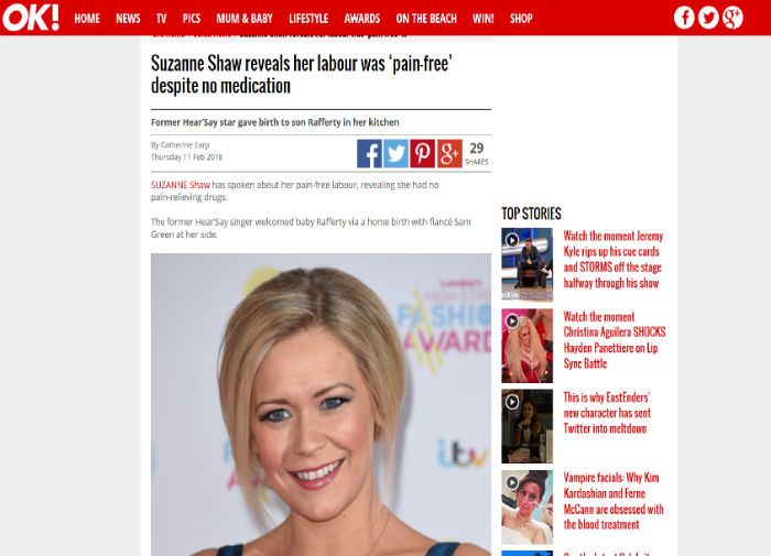 Suzanne Shaw Hypnobirthing OK Magazine md