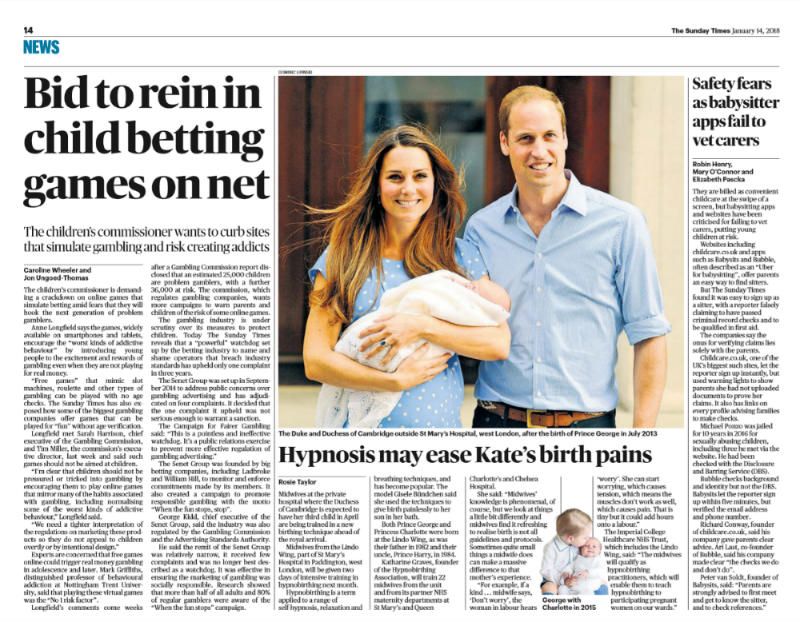 the times kate hypnobirthing